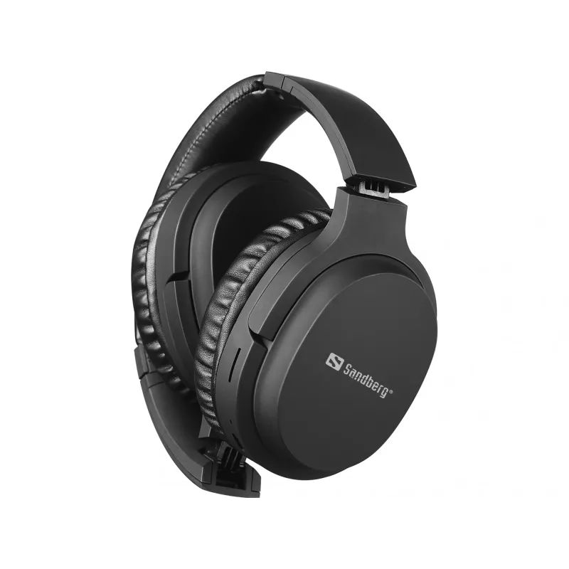 Sandberg 126-37 Play'n Go auscultadores Bluetooth com microfone, dobráveis, com fio e sem fios, 3,5 mm, 20 Hz - 20 kHz, 230 g, pretos