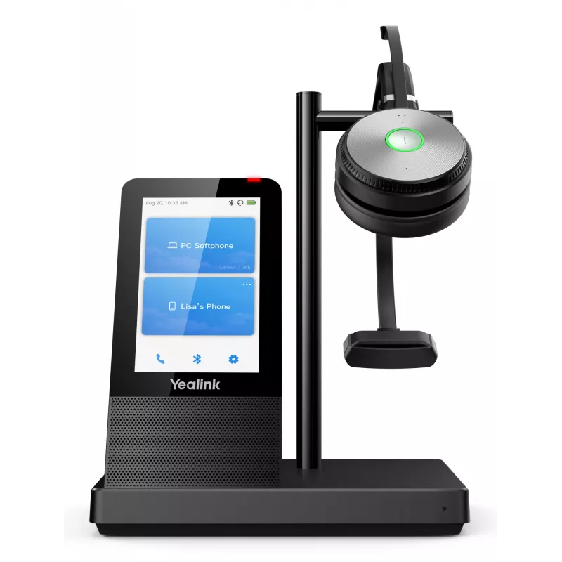 Yealink WH66 Mono UC-DECT Headset sem fios, escritório/call center, 20 - 20000 Hz, 80 g, Headset, preto