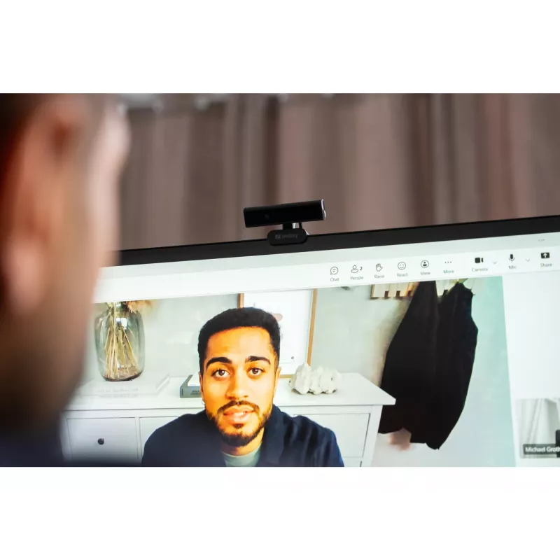 Webcam Sandberg Face-ID Webcam Mini 2 MP Full HD USB-C preto