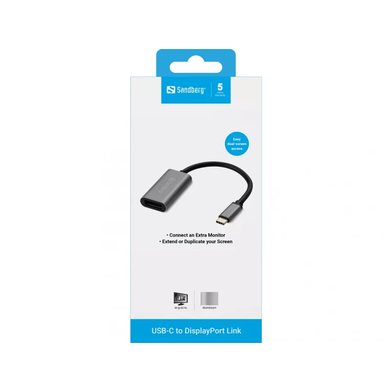 Adaptador Sandberg USB-C para DisplayPort 136-19