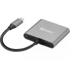 Dock USB-C Sandberg 2xHDMI+USB+PD resolução máxima 3840x2160