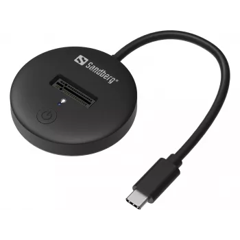 Dock Sandberg USB 3.2 para M.2+NVMe SSD 4 TB preto