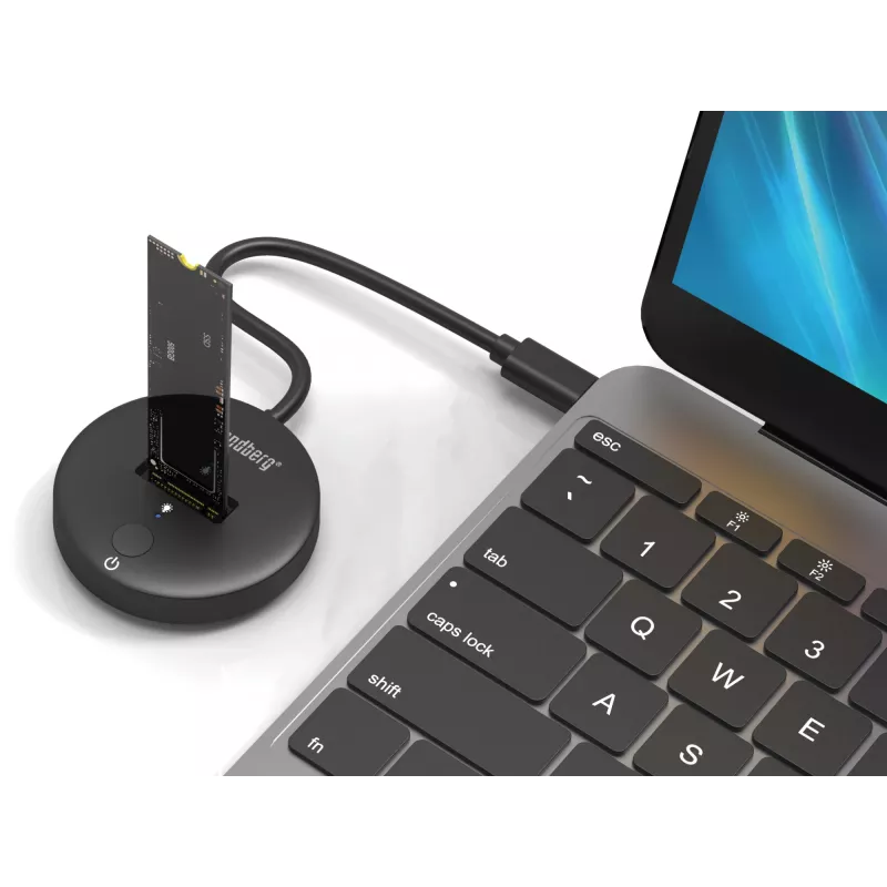 Dock Sandberg USB 3.2 para M.2+NVMe SSD 4 TB preto
