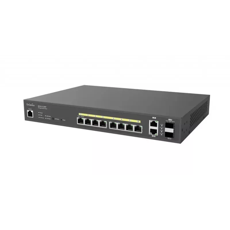 Switch gerido EnGenius Cloud 8 portas GbE PoE.af/at(+) 130W 2xGbE 2xSFP L2+ 13i