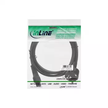 Cabo de alimentação InLine tipo F alemão / ficha para portátil 