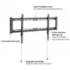 Suporte de TV VALUE 17.99.1224 preto 2,29 m 75 kg capacidade de carga
