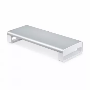 Suporte ergonómico para monitor StarTech.com, até 15 kg, altura fixa 9 cm, suporte para monitor/portátil de secretária, plataforma em aço, montagem rápida, otimizar a superfície da secretária