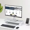 Suporte ergonómico para monitor StarTech.com, até 15 kg, altura fixa 9 cm, suporte para monitor/portátil de secretária, plataforma em aço, montagem rápida, otimizar a superfície da secretária