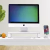 Suporte ergonómico para monitor StarTech.com, até 15 kg, altura fixa 9 cm, suporte para monitor/portátil de secretária, plataforma em aço, montagem rápida, otimizar a superfície da secretária