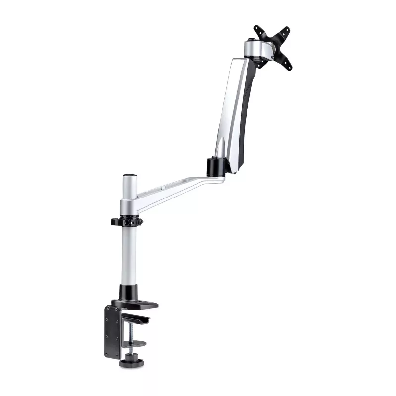 Suporte de secretária para monitor StarTech.com para ecrãs 27 polegadas 16:9 ou 30 polegadas 21:9 ultrawide, VESA 75x75/100x100, ajustes do braço sem ferramentas, fixação em C/por passagem na secretária, braço com mola
