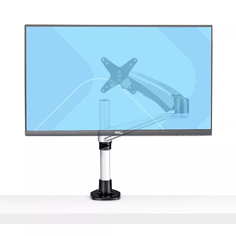 Suporte de secretária para monitor StarTech.com para ecrãs 27 polegadas 16:9 ou 30 polegadas 21:9 ultrawide, VESA 75x75/100x100, ajustes do braço sem ferramentas, fixação em C/por passagem na secretária, braço com mola