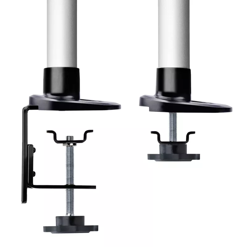 Suporte de secretária para monitor StarTech.com para ecrãs 27 polegadas 16:9 ou 30 polegadas 21:9 ultrawide, VESA 75x75/100x100, ajustes do braço sem ferramentas, fixação em C/por passagem na secretária, braço com mola