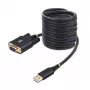 Cabo adaptador USB para série null modem StarTech.com de 3 m (10 pés), parafusos/porcas DB9 substituíveis, retenção COM, USB-A para RS232, FTDI, proteção ESD nível 4, Windows/macOS/ChromeOS/Linux - caixa TPE robusta