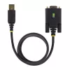 Cabo adaptador USB para série null modem StarTech.com de 3 m (10 pés), parafusos/porcas DB9 substituíveis, retenção COM, USB-A para RS232, FTDI, proteção ESD nível 4, Windows/macOS/ChromeOS/Linux - caixa TPE robusta