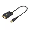 Cabo adaptador USB para série null modem StarTech.com de 30 cm, retenção COM, FTDI, USB-A para DB9 RS232, porcas/parafusos DB9 substituíveis, Windows/macOS/Linux