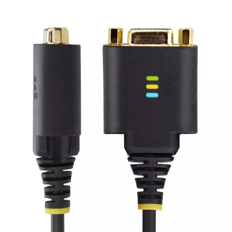 Cabo adaptador USB para série null modem StarTech.com de 30 cm, retenção COM, FTDI, USB-A para DB9 RS232, porcas/parafusos DB9 substituíveis, Windows/macOS/Linux