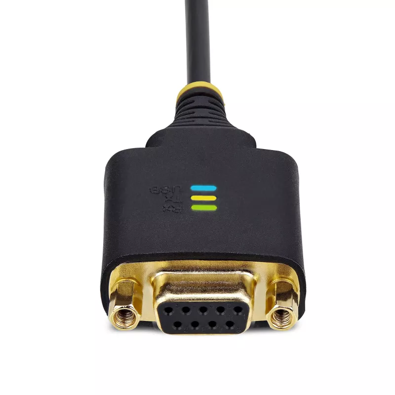 Cabo adaptador USB para série null modem StarTech.com de 30 cm, retenção COM, FTDI, USB-A para DB9 RS232, porcas/parafusos DB9 substituíveis, Windows/macOS/Linux