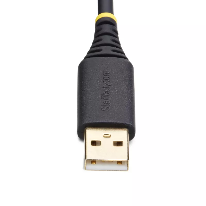 Cabo adaptador USB para série null modem StarTech.com de 30 cm, retenção COM, FTDI, USB-A para DB9 RS232, porcas/parafusos DB9 substituíveis, Windows/macOS/Linux
