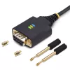 Cabo adaptador USB para série null modem StarTech.com de 30 cm, retenção COM, FTDI, USB-A para DB9 RS232, porcas/parafusos DB9 substituíveis, Windows/macOS/Linux