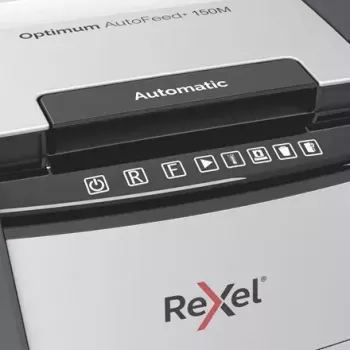 Rexel Optimum AutoFeed+ 150M Destruidora de Documentos Microcorte 55 dB 22 cm Preto, Cinzento