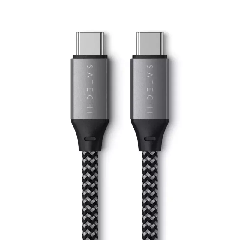 Cabo USB-C para USB-C Satechi ST-TCC2MM — 2 m, preto/cinzento, 0,48 Gbit/s