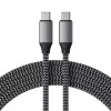 Cabo USB-C para USB-C Satechi ST-TCC2MM — 2 m, preto/cinzento, 0,48 Gbit/s