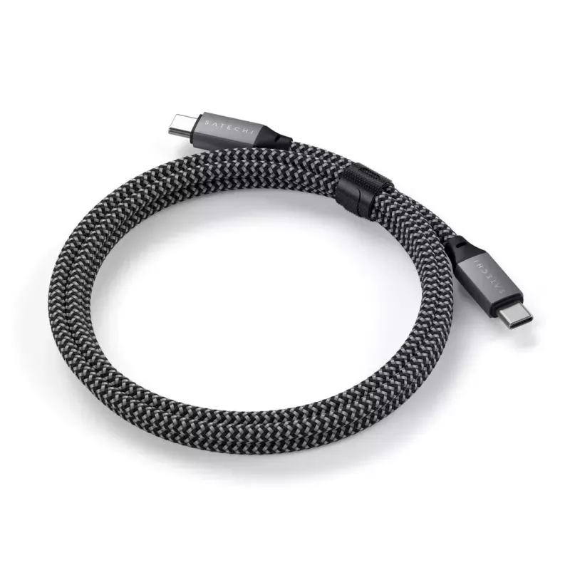 Cabo USB-C para USB-C Satechi ST-TCC2MM — 2 m, preto/cinzento, 0,48 Gbit/s