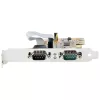 Placa serial PCI Express 2 portas StarTech.com, placa serial PCIe dual port RS232 (DB9), UART 16C1050, suportes standard ou low-profile, retenção COM, para Windows e Linux
