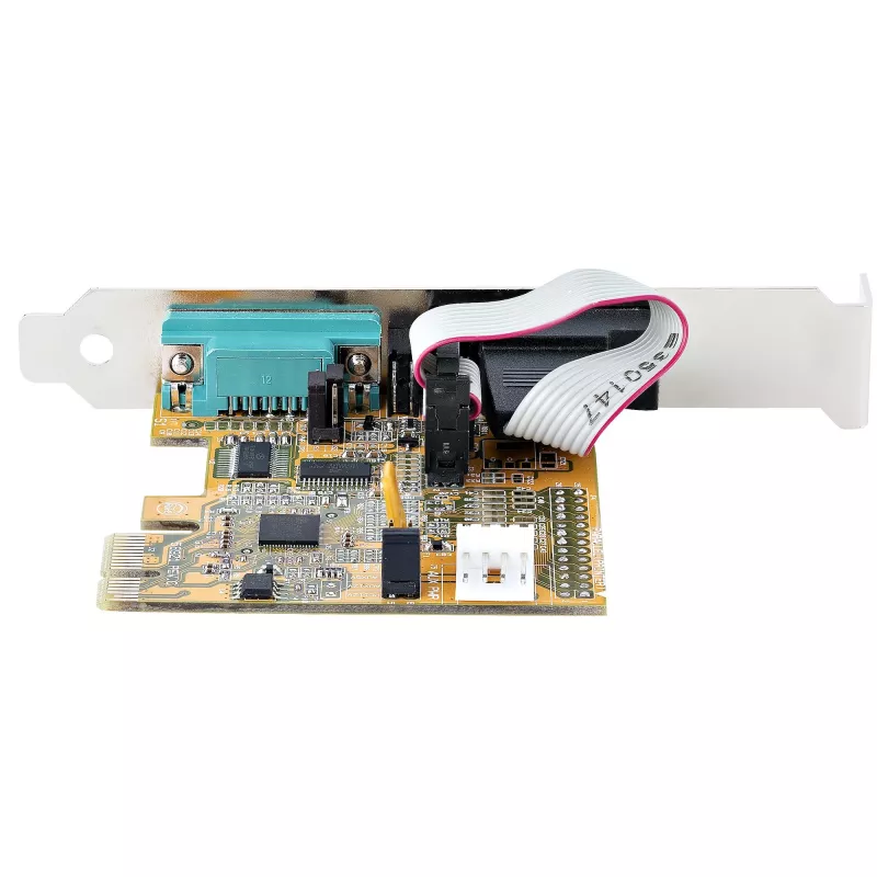 Placa serial PCI Express 2 portas StarTech.com, placa serial PCIe dual port RS232 (DB9), UART 16C1050, suportes standard ou low-profile, retenção COM, para Windows e Linux