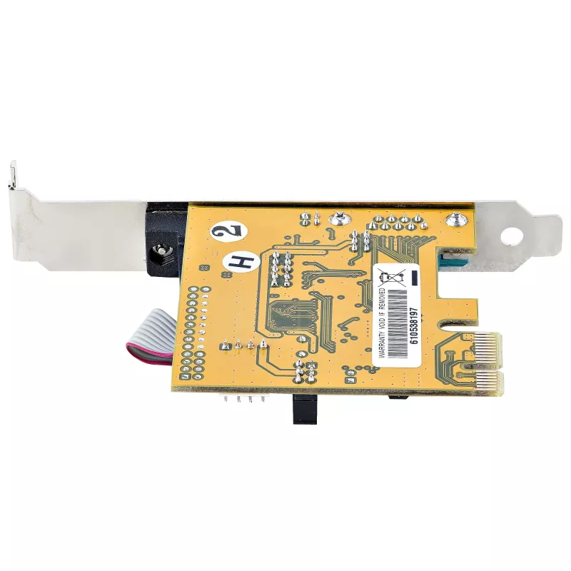 Placa serial PCI Express 2 portas StarTech.com, placa serial PCIe dual port RS232 (DB9), UART 16C1050, suportes standard ou low-profile, retenção COM, para Windows e Linux