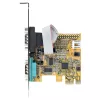 Placa serial PCI Express 2 portas StarTech.com, placa serial PCIe dual port RS232 (DB9), UART 16C1050, suportes standard ou low-profile, retenção COM, para Windows e Linux