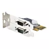 Placa serial PCI Express 2 portas StarTech.com, placa serial PCIe dual port RS232 (DB9), UART 16C1050, suportes standard ou low-profile, retenção COM, para Windows e Linux