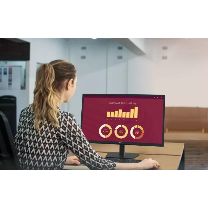 Monitor DELL E Series E2725H 68,6 cm (27 polegadas) 1920 x 1080 píxeis Full HD LED preto