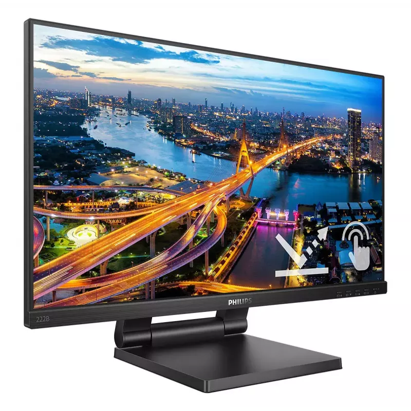 Monitor Philips B Line 222B1TC/00 54,6 cm (21,5 polegadas) 1920 x 1080 píxeis Full HD LED ecrã tátil preto