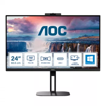 Monitor de computador AOC V5 24V5CW/BK 60,5 cm (23,8 inch) 1920 x 1080 píxeis Full HD LED preto