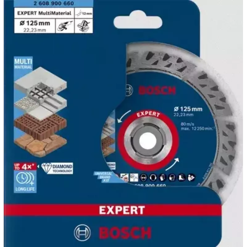 Bosch Expert MultiMaterial disco de corte diamantado, 125 mm, 2608900660
