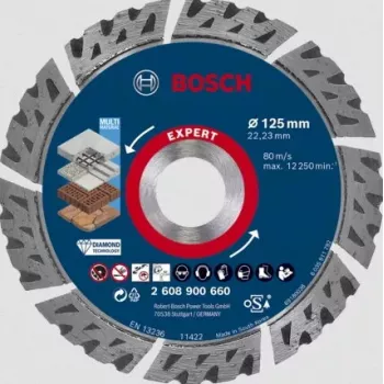 Bosch Expert MultiMaterial disco de corte diamantado, 125 mm, 2608900660