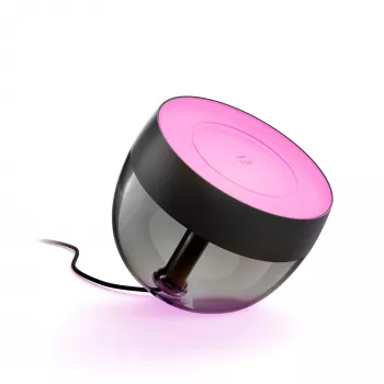 Candeeiro de mesa Philips Hue White and Colour Ambience Iris, candeeiro de mesa inteligente, Bluetooth/Zigbee, preto, LED, metal, sintético, lâmpadas não substituíveis