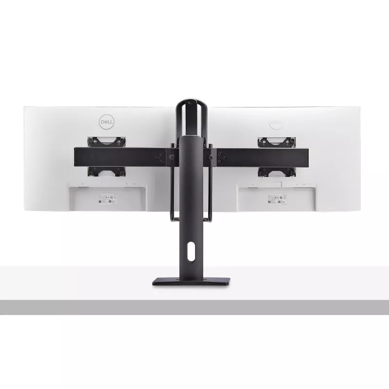 StarTech.com 2MC1S-MONITOR-STAND Crossbar suporte de secretária para dois monitores 17–27 polegadas, VESA, plástico/alumínio/aço, preto