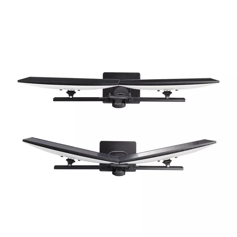 StarTech.com 2MC1S-MONITOR-STAND Crossbar suporte de secretária para dois monitores 17–27 polegadas, VESA, plástico/alumínio/aço, preto