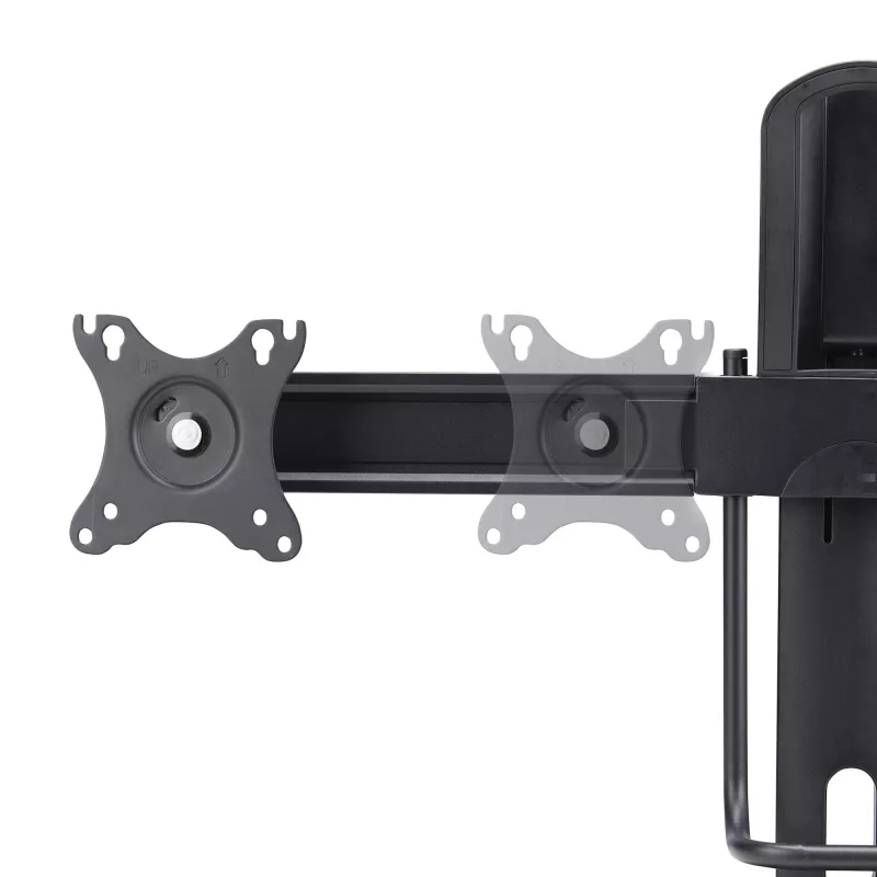 StarTech.com 2MC1S-MONITOR-STAND Crossbar suporte de secretária para dois monitores 17–27 polegadas, VESA, plástico/alumínio/aço, preto