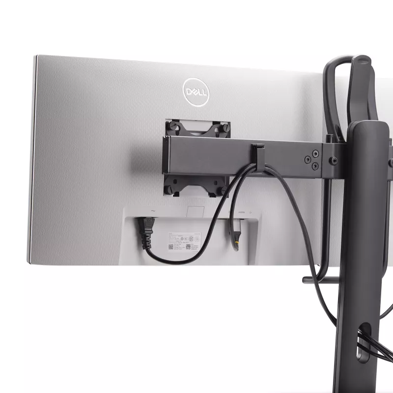 StarTech.com 2MC1S-MONITOR-STAND Crossbar suporte de secretária para dois monitores 17–27 polegadas, VESA, plástico/alumínio/aço, preto