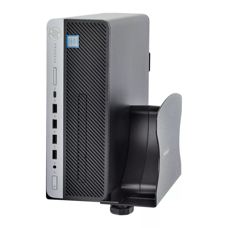StarTech.com suporte de parede para PC, suporta computadores de secretária até 18 kg, ajuste sem ferramentas 50–200 mm, suporte/prateleira robusta de parede para caixa/torre de PC