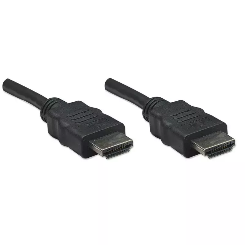 Cabo HDMI Manhattan, 1080p@60Hz (High Speed), 7,5m, macho a macho, preto, totalmente blindado, contactos banhados a ouro, garantia vitalícia