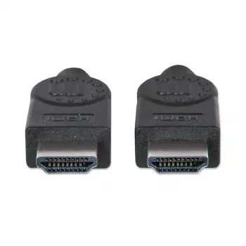 Cabo HDMI Manhattan, 1080p@60Hz (High Speed), 10 m, macho a macho, preto, totalmente blindado, contactos banhados a ouro, garantia vitalícia