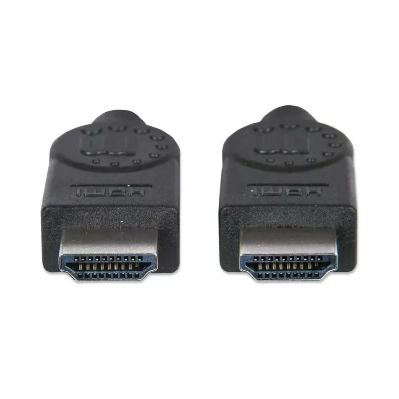 Cabo HDMI Manhattan, 1080p@60Hz (High Speed), 10 m, macho a macho, preto, totalmente blindado, contactos banhados a ouro, garantia vitalícia