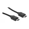 Cabo HDMI Manhattan, 1080p@60Hz (High Speed), 10 m, macho a macho, preto, totalmente blindado, contactos banhados a ouro, garantia vitalícia