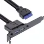 Suporte de slot InLine 2x USB 3.0 conector fêmea A / conector interno para placa-mãe 0,5 m