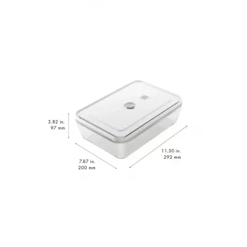 Recipiente universal de vidro para armazenamento ZWILLING FRESH & SAVE Retangular 2,85 L, adequado para micro-ondas, tampa removível