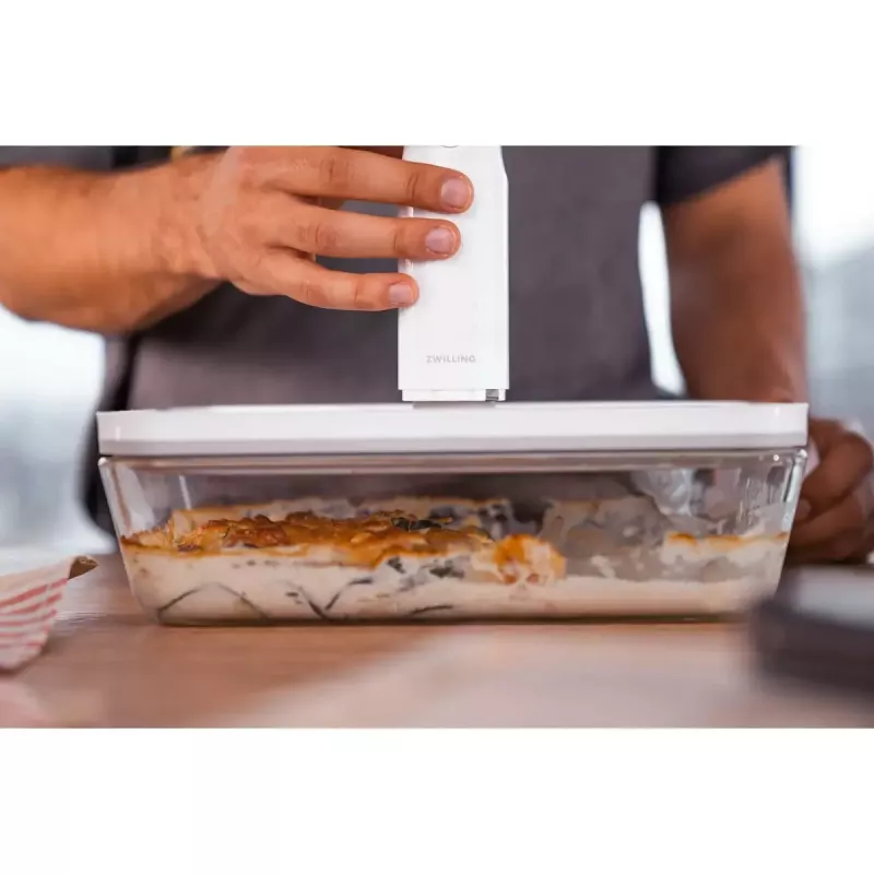 Recipiente universal de vidro para armazenamento ZWILLING FRESH & SAVE Retangular 2,85 L, adequado para micro-ondas, tampa removível